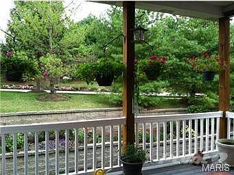 lovely view from gracious covered deck area, very private