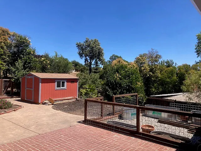 Backyard with shed included