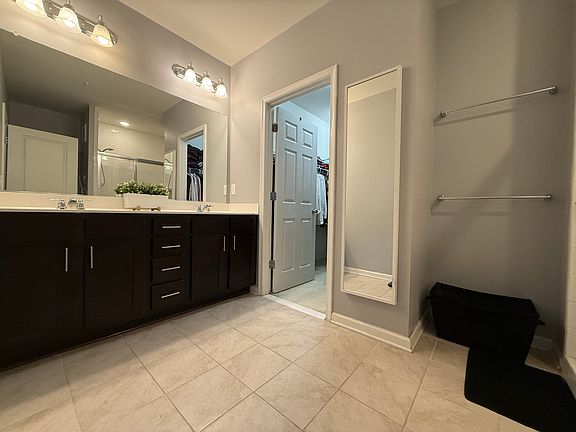 Roomy primary bath with double sinks!