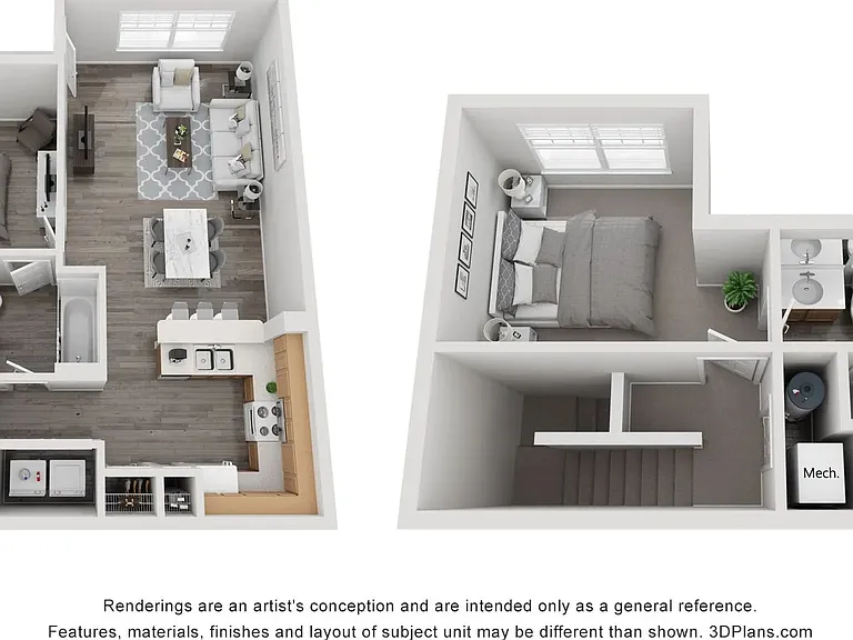 A 3D rendering of the Cedar floor plan