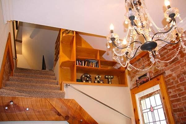 Open stairway to master bedroom