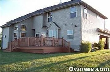 Large composite deck, 3 car garage