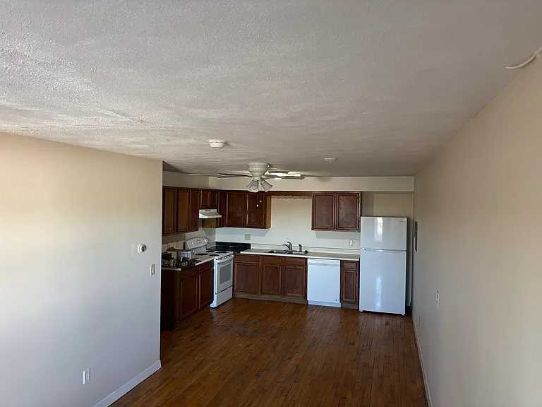 kitchen, dining area