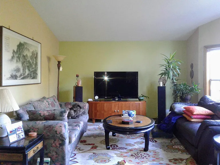 Spacious Light-filled Living room with vaulted ceiling