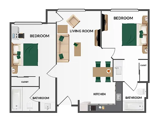 Floor plan 2 Bedroom