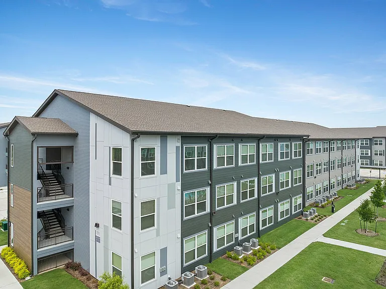 Apartment building exterior view