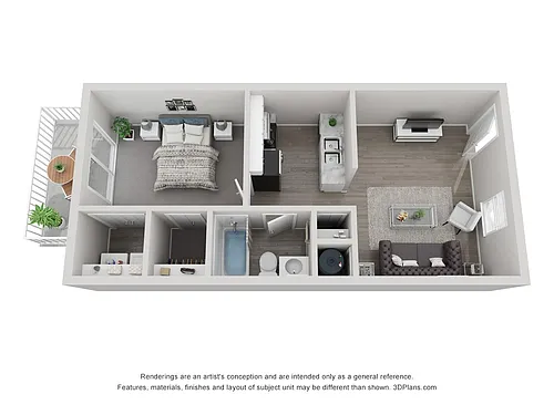 Floor plan One Bedroom