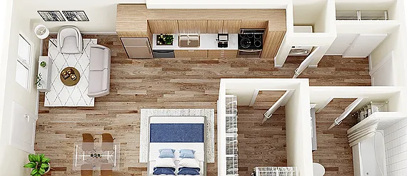Studio floor plan image is for information purposes and may vary with availability. Studio floor plan image is for information purposes and may vary with availability.