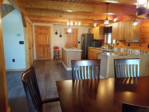 Dining room view of kitchen