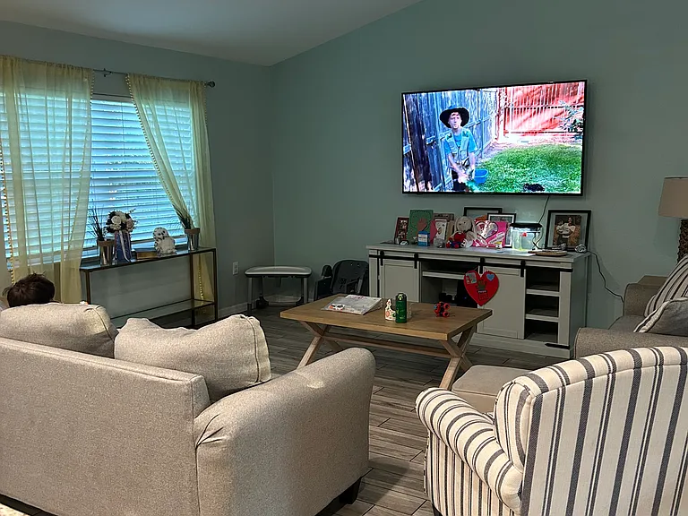 Family room off kitchen
