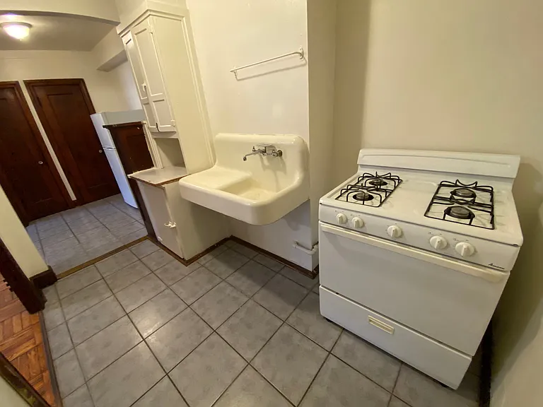 Large gas range.