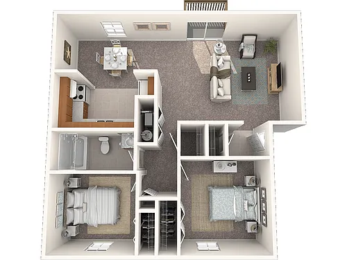 Floor plan Two Bedroom Apartment
