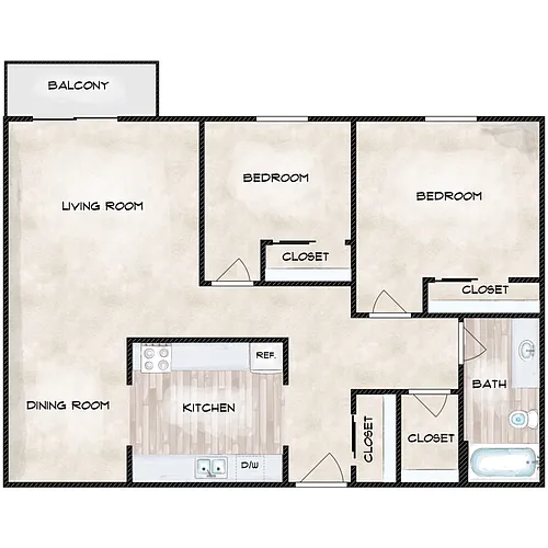 Floor plan 2 Bedroom