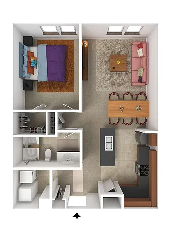 Floor plan 1B-B