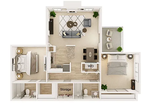 Floor plan 2B2B