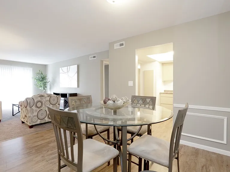 2BR, 1BA - Dining Area to Living Room
