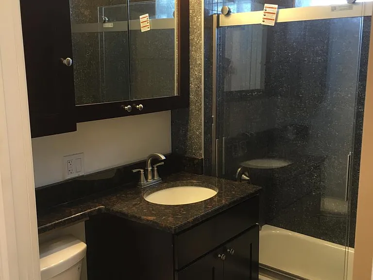 All new granite bathroom