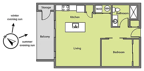 Floor plan 314 Top Floor Southern Pacific