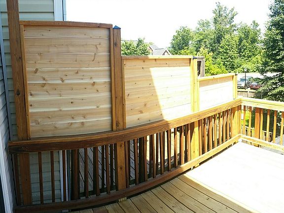 Upper deck off of kitchen. 