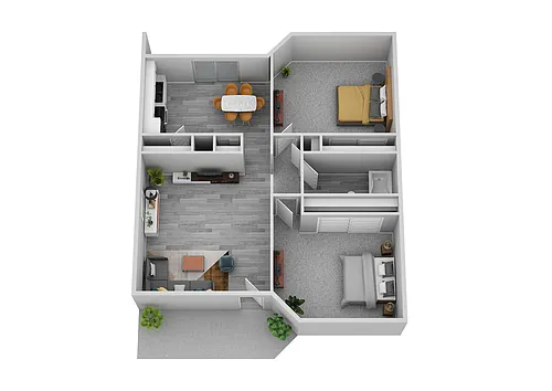Floor plan 2 Bedroom 1 Bathroom
