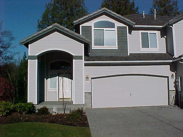 Front view of townhome
