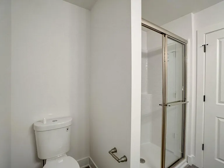 primary suite private bathroom with 4' shower