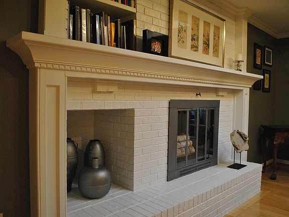 Dining area fireplace