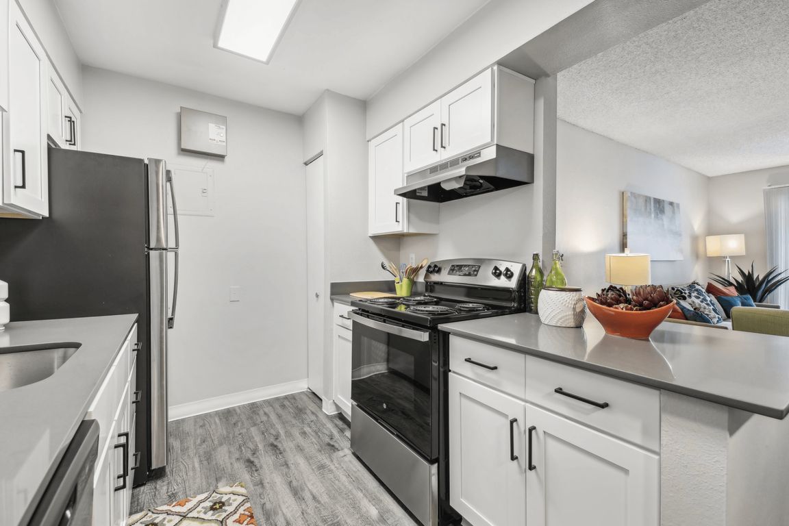 Sleek kitchen with modern cabinetry and open counter space.