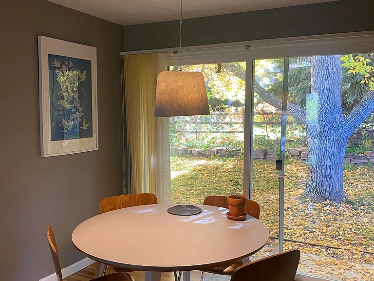 breakfast table in kitchen