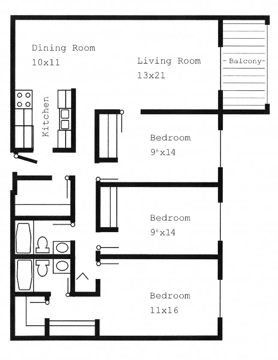 Floor plan 3 BEDROOM