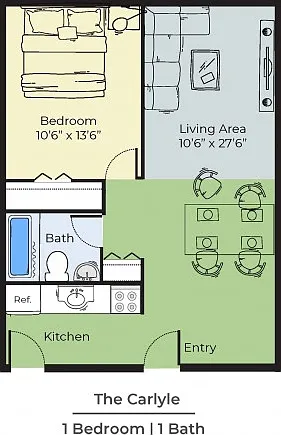 1 Bedroom 1 Bedroom