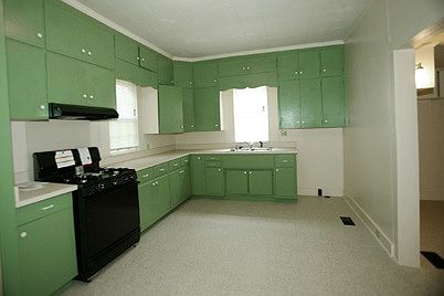 Kitchen with gas range...