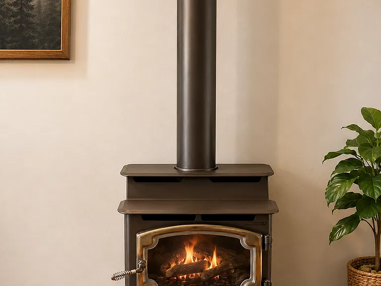 Warm and Inviting Living Space with Propane Fireplace
