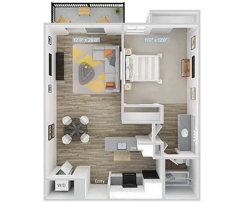 Floor plan A1-664-1-WD
