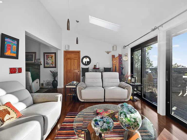 Living Room where everyone has a great view to the lake.