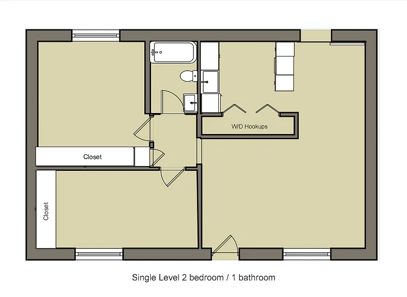 Floor plan One Level Unit