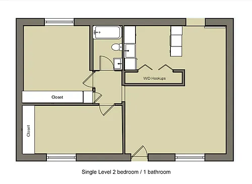 Floor plan One Level Unit