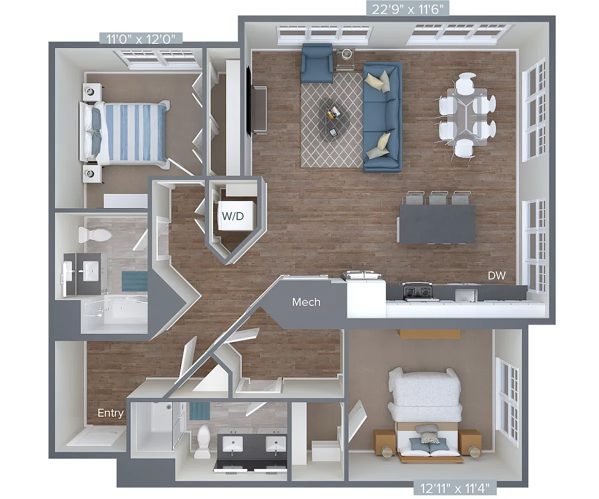Floor plan B9-1291SF-4f