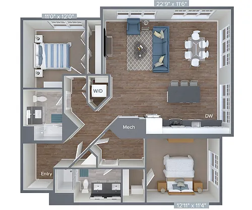 Floor plan B9-1291SF-4f