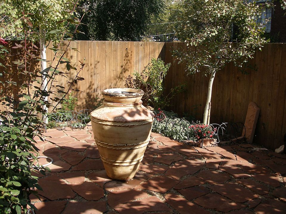 Backyard w/ fountain