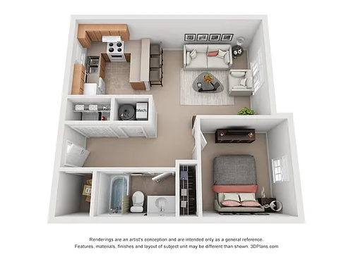 Floor plan 1 Bedroom