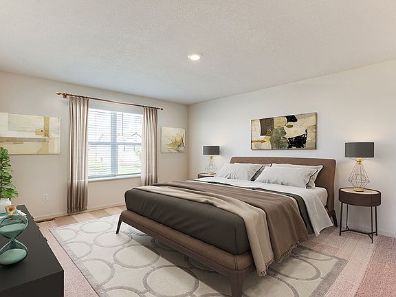 The Nicollet by LGI Homes features a spacious master retreat on the main level of the home.