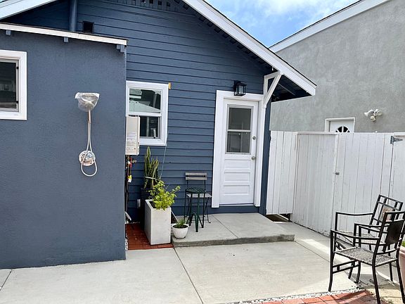 back door to the courtyard in between two houses