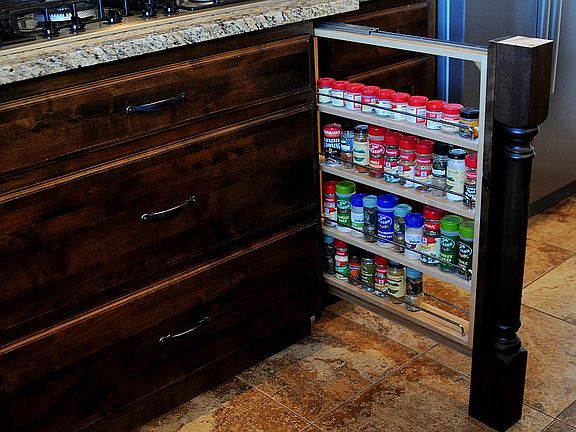 Built in spice racks