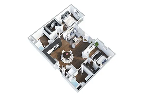 Floor plan 2 Bedroom/2 Bathroom