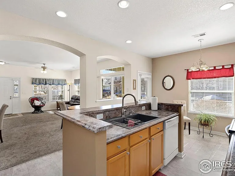 Kitchen island with wrap around counter
