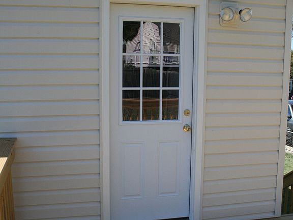 trex deck/steel back door