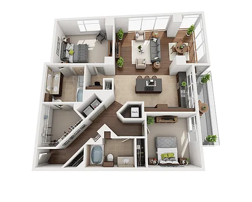 Floor plan Plan N (B2D)