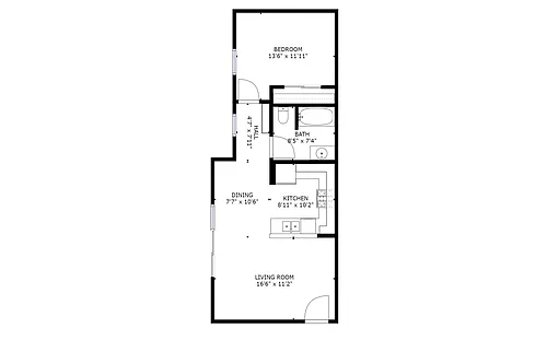 Floor plan 1 bedroom