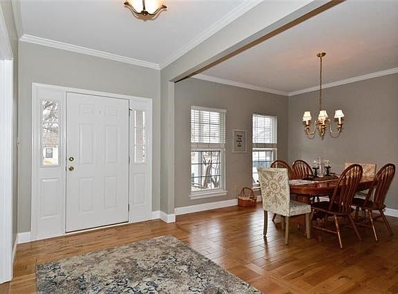 Entry and dining room